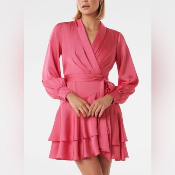 Ever New Melbourne pink belted mini dress, US2 - Picture 7 of 15